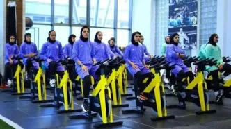 ملی‌پوشان فوتبال زنان در سالن پک تمرین بدنسازی کردند