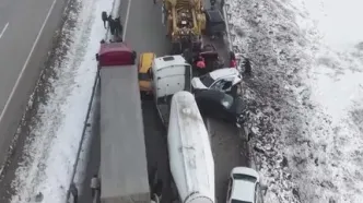 تصادف زنجیره‌ای سنگین