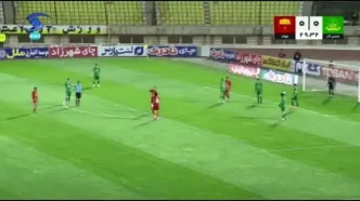 ویدیو | گل اول فولاد به شمس آذر قزوین/ ضربه طلایی محروقی