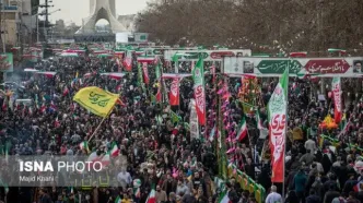 میانگین حضور مردم در راهپیمایی ۲۲ بهمن امسال، ۵۳درصد بود