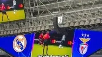 ویدئو: تصویر مسی روی اسکوربورد برنابئو در بازی دیشب رئال‌!