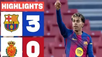 ویدیو| خلاصه بازی بارسلونا ۳ _ مایورکا ۰