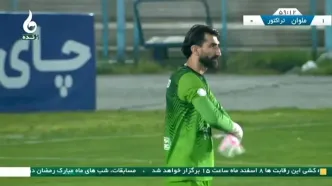 گل اول ملوان به تراکتور + ویدئو