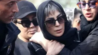 متن سوزناک و اشک‌های نیلوفر شهیدی در خاکسپاری پدرش/ویدیو