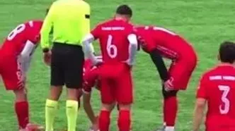 برخورد اتفاقی توپ به مرغ دریایی در یک مسابقه فوتبال در استانبول