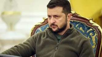 زلنسکی، روسیه و ایران را تحریم کرد