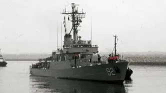 ناوگروه ۱۰۳ ارتش در منطقه سوم نداجا پهلو گرفت +فیلم