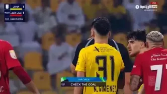 گل تماشایی عزت اللهی در شب تساوی الهلال و الوصل+ ویدئو