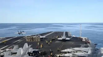 خبر جدید از موقعیت مکانی ناو جرالد فورد/ محل استقرار ناو هواپیمابر آمریکایی مشخص شد