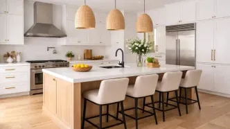 ۱۰ ایده شیک جزیره آشپزخانه؛ ترکیب کارایی و زیبایی در قلب خانه