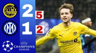 ویدیو| خلاصه بازی اینتر ۱ - بوده ۲/ نراتزوری با دریافت ۵ گل حذف شد!