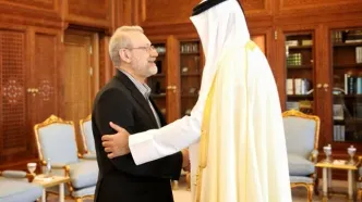دیدار لاریجانی با امیر قطر
