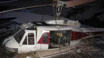 سقوط یک فروند بالگرد در محوطه میدان میوه و تره‌بار درچه