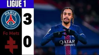 ویدیو| خلاصه بازی پاری سن ژرمن ۳ - متز ۰/ عملیات بازگشت به صدر با درخشش راموس