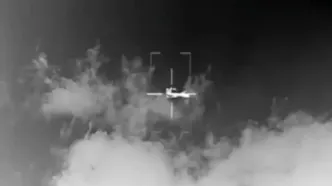 انهدام پهپاد MQ9 از سوی پدافند سپاه