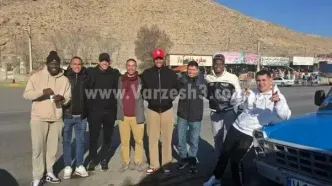 عکس یادگاری های بازیکن های خارجی در لب مرز