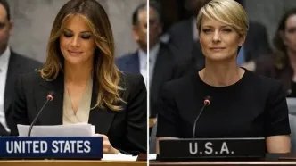 ملانیا ترامپ نسخه ضعیف‌تر بازیگر سریال خانه پوشالی