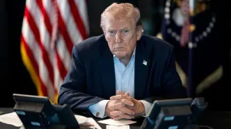 ویدیویی جالب از چهره ترامپ، قبل و بعد از حمله به ایران!