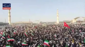 بیعت مردم قم با سید مجتبی خامنه ای رهبر انقلاب با حضورشان در مسجد جمکران + ویدئو