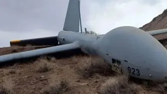 انهدام یک فروند پهپاد هرمس در کرمان + عکس