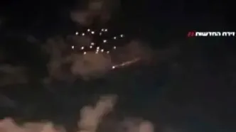 تصاویری از موشک‌های ایران در آسمان اسرائیل