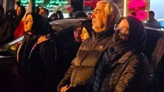 تصویر حضور ابراهیم حاتمی کیا در تجمعات مردمی امشب