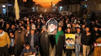 برگزاری مراسم نمادین تشییع شهید آیت‌الله خامنه‌ای در استان واسط عراق