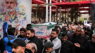 مراسم وداع مردم با پیکر شهدای جنگ رمضان در بهشت زهرا(س)