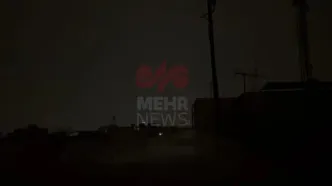 نمایی از رعدوبرق سهمگین دیشب در تهران