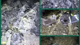 سرنگونی پهپاد هرمس اسرائیل در لرستان +عکس