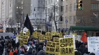 تظاهرات سراسری در آمریکا در حمایت از ایران