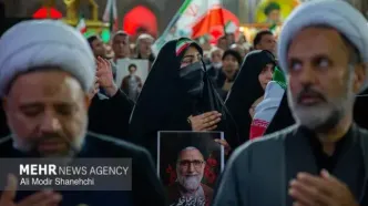 مراسم وداع با پیکر شهید اسماعیل خطیب وزیر اطلاعات+ عکس