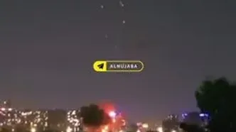 لحظه هدف قرار گرفتن پایگاه آمریکا در اربیل + ویدئو