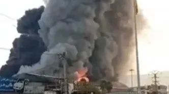 حمله هوایی به کارخانه لبنیات کاله در تهران / زبانه گسترده آتش در آسمان پایتخت/ ویدئو