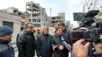 بازدید میدانی  مخبر از مناطق آسیب‌دیده در پی جنایت تروریستی آمریکا و رژیم صهیونیستی در شرق تهران