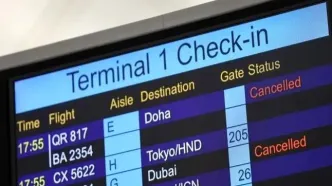 چند پرواز جهانی لغو شده است؟