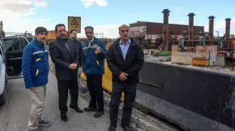 بازدید وزیر صنعت، معدن و تجارت از مجتمع فولاد مبارکه در استان اصفهان