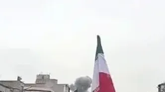 لحظه بمباران تهران همزمان با راهپیمایی قدس