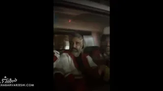 ویدیو| پژمان جمشیدی با لباس هلال احمر برای امدادرسانی جنگ