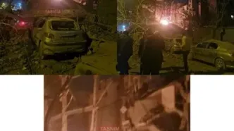 اولین ویدئوها از حمله جنگنده های آمریکایی به بیمارستان گاندی تهران