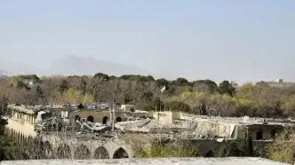 تخریب کاخ ۲۰۰ ساله اصفهان در پی حملات آمریکا و اسرائیل + عکس