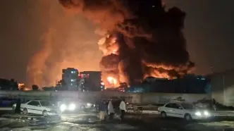 ستونی از دود از مجاورت فرودگاه بحرین به هوا برخاسته/ فارس از تغییر آرایش ایست های بازرسی خبر داد + فیلم و عکس