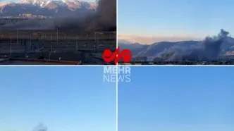 عکسی از حمله تروریست‌های آمریکایی-اسرائیلی به محدوده فرودگاه مهرآباد ز