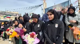 استقبال زنجانی‌ها از تیم ملی فوتبال بانوان+ ویدئو