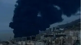 تصاویر خبرگزاری صدا و سیما از حملات هوایی دیشب به انبارهای نفت شهران