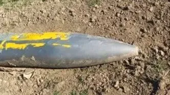 تصاویری از بمب عمل نکرده آمریکایی در کوهدشت