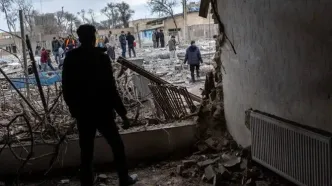 تصاویر/ خسارات حمله به خانه‌های سازمانی راه‌آهن تبریز