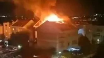 تصاویری از آتش‌سوزی بزرگ در نزدیکی تل‌آویو