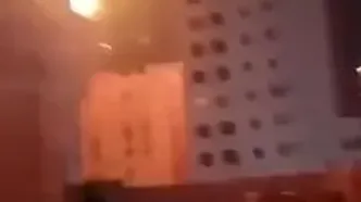 ببینید| برخورد پهپاد شاهد-۱۳۶ ایران به هتل محل اسکان نظامیان آمریکایی در بحرین