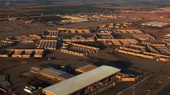 لحظه هدف قرار گرفتن پایگاه آمریکا در اربیل